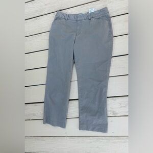 Eddie Bauer Mercer Fit Olive Green Cropped Pants, Size: 8